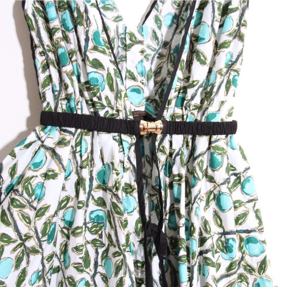 Louis Vuitton Mini Dress Cotton Belted Made in Italy Blue White Size FR 38 US 6 - Picture 6 of 15